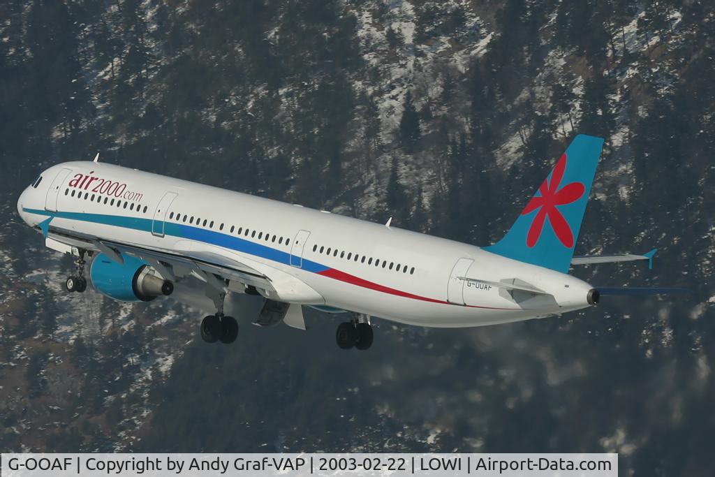 G-OOAF, 1997 Airbus A321-211 C/N 677, Air2000 A321