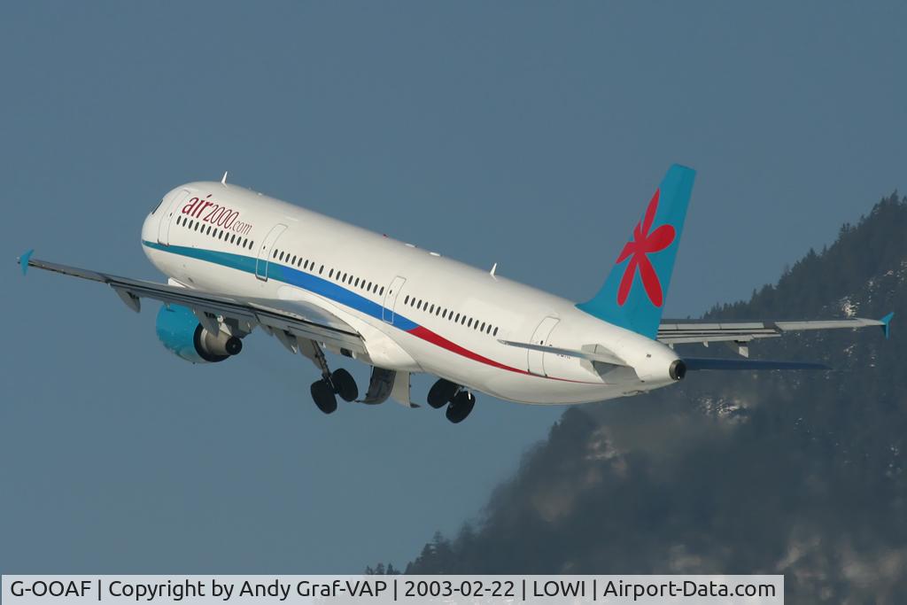 G-OOAF, 1997 Airbus A321-211 C/N 677, Air2000 A321