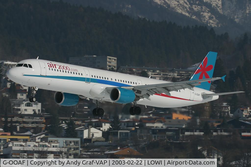 G-OOAF, 1997 Airbus A321-211 C/N 677, Air2000 A321