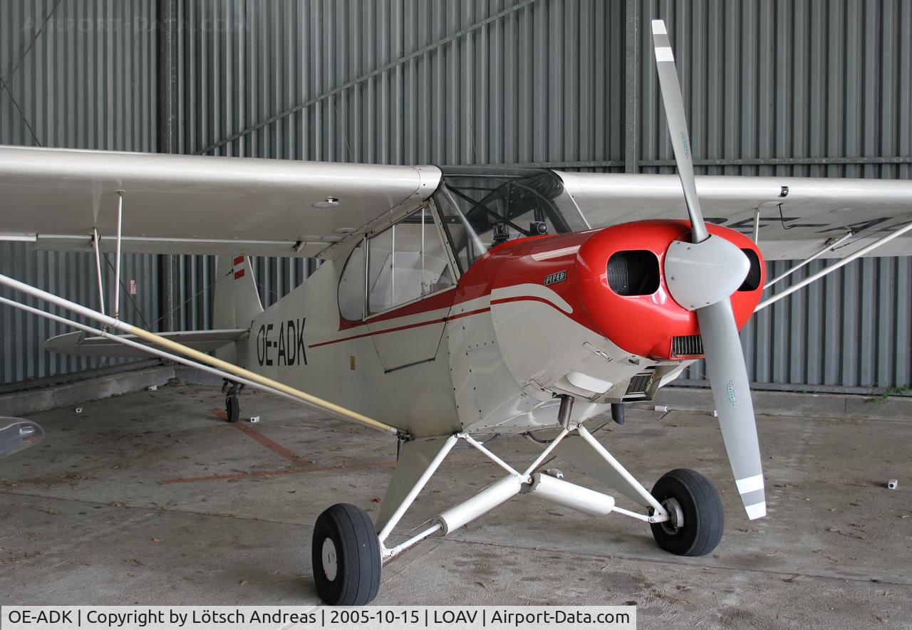 OE-ADK, Piper PA-18-150 Super Cub C/N 18-4291, in the hangar