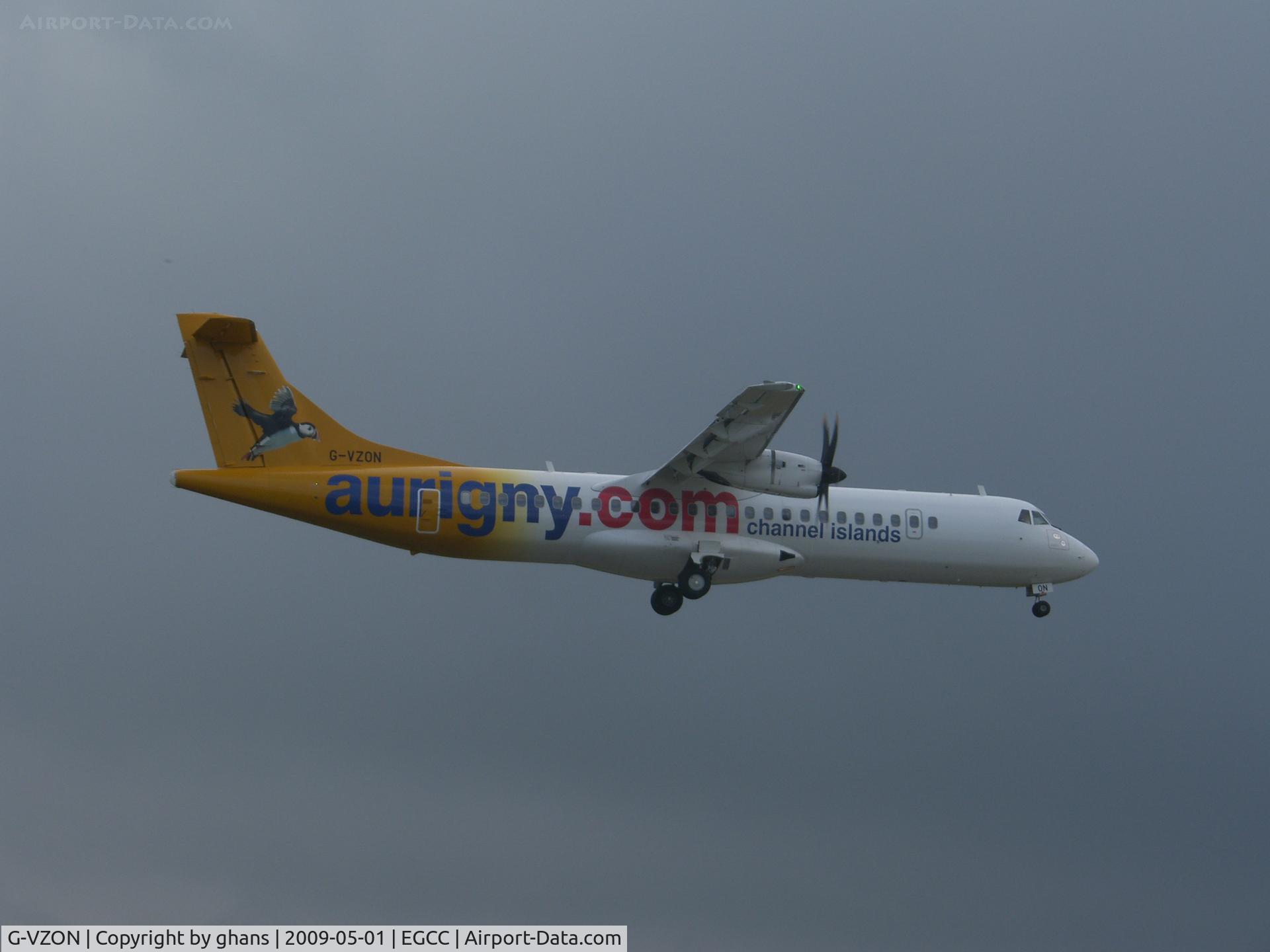 G-VZON, 2009 ATR 72-212A C/N 853, Landing at the 23R in the early morning