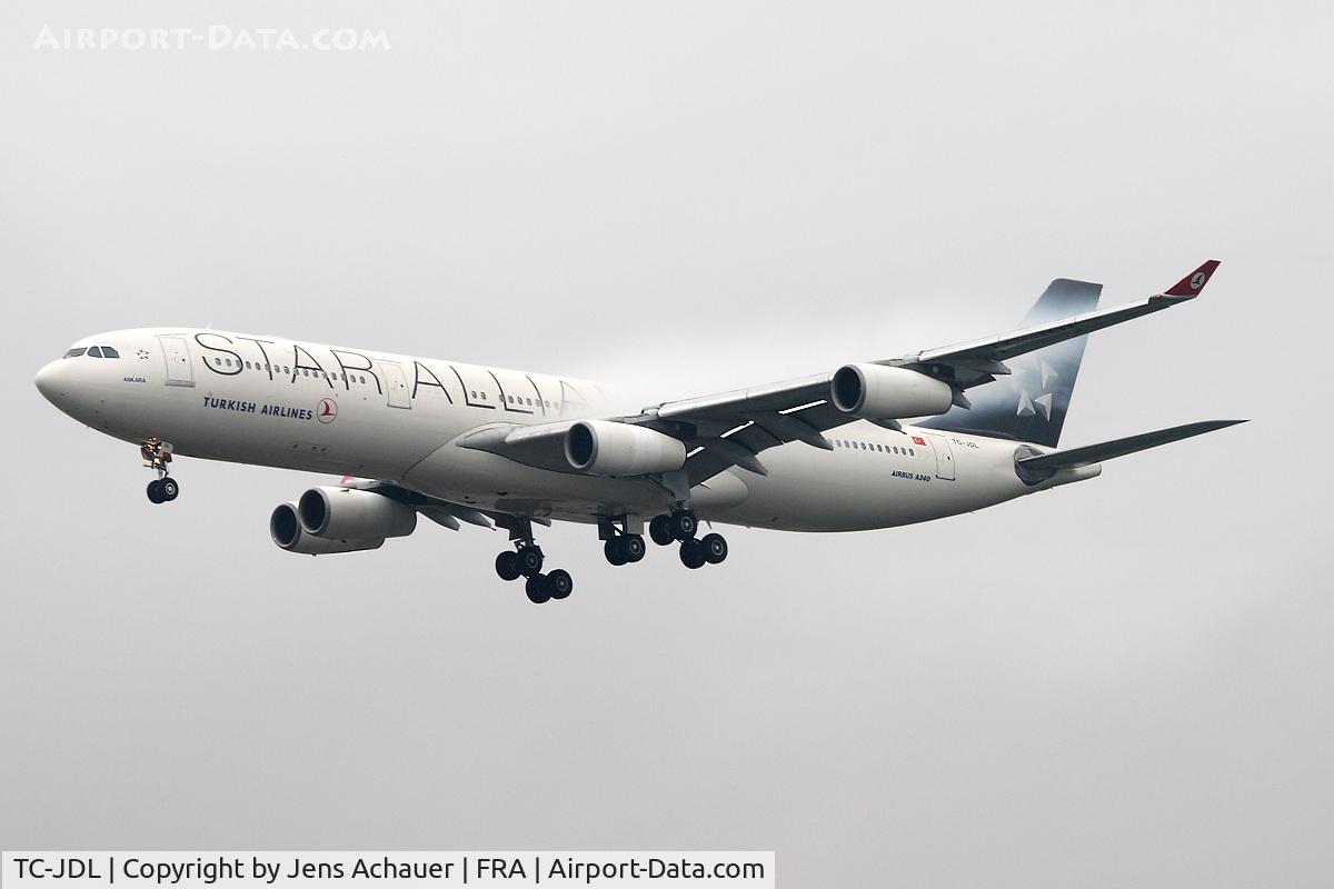 TC-JDL, 1994 Airbus A340-311 C/N 057, Out of the fog!