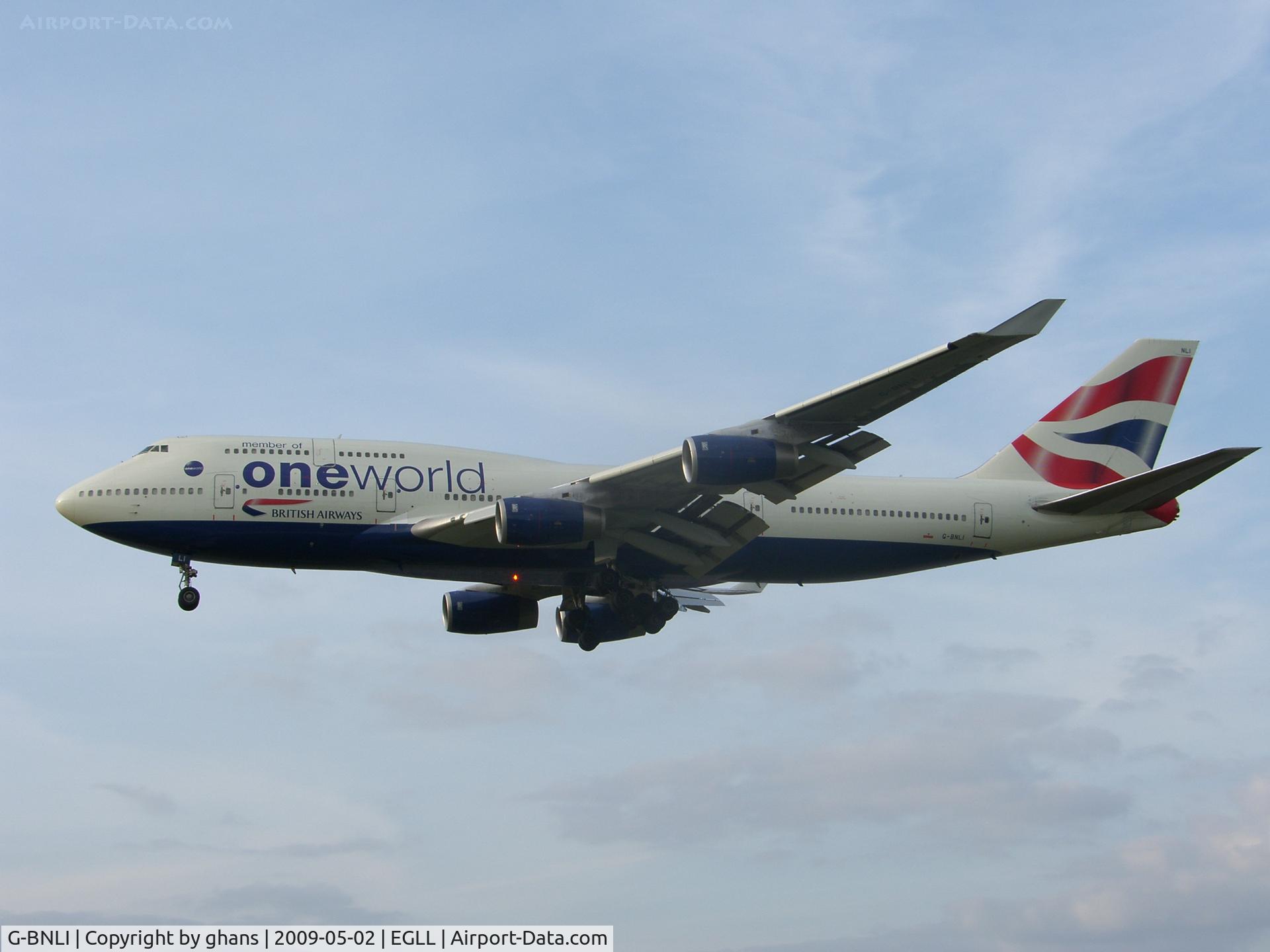 G-BNLI, 1990 Boeing 747-436 C/N 24051, Another member of the One World famly