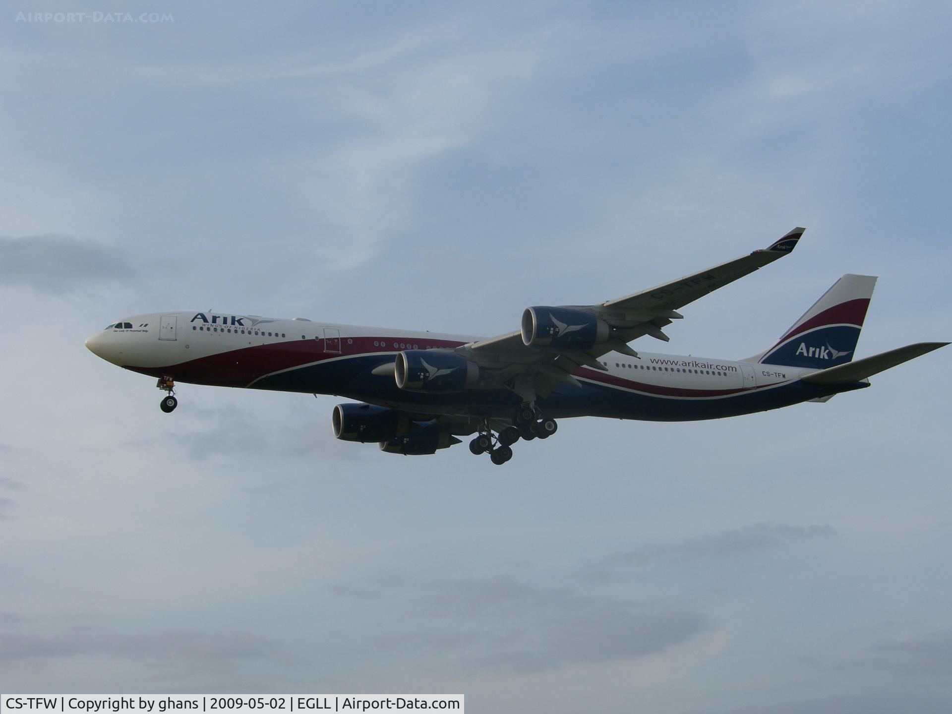 CS-TFW, 2008 Airbus A340-542 C/N 910, Originaly built for Kingfisher