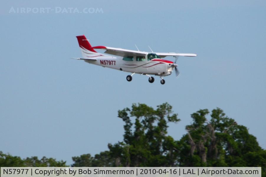 N57977, 1976 Cessna T210L Turbo Centurion C/N 21061475, Arriving at Lakeland, FL during Sun N Fun 2010.