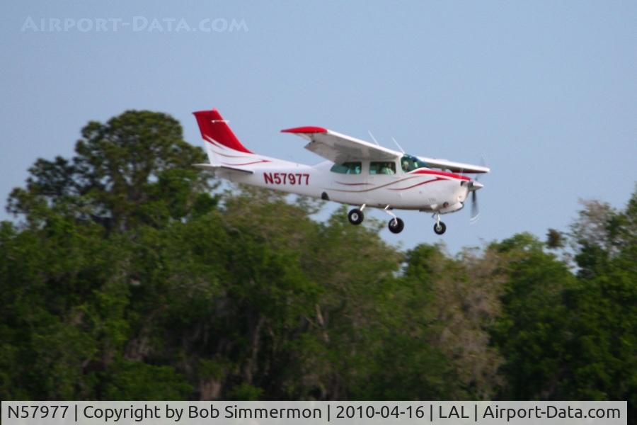 N57977, 1976 Cessna T210L Turbo Centurion C/N 21061475, Arriving at Lakeland, FL during Sun N Fun 2010.