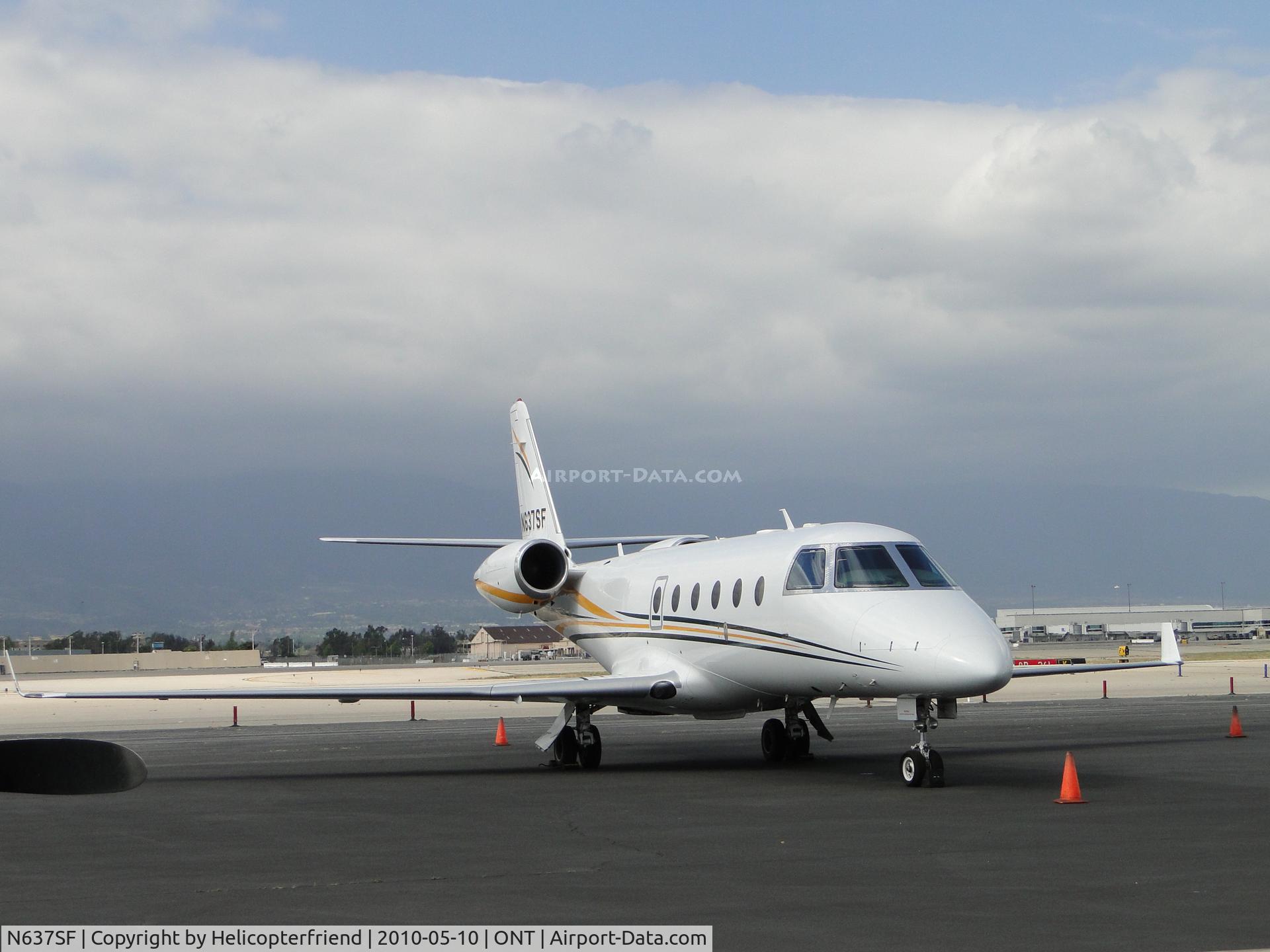 N637SF, 2008 Israel Aerospace Industries Gulfstream G150 C/N 248, Parked and at Ontario