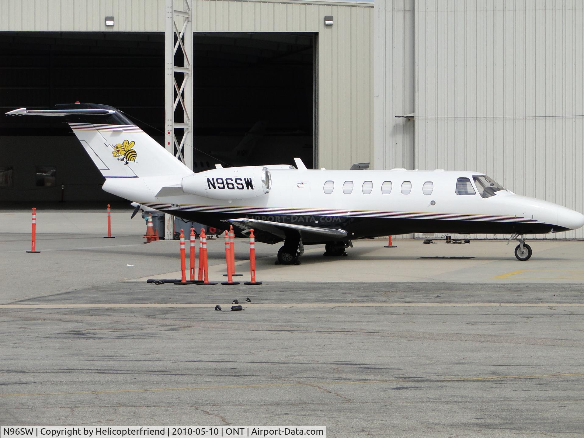 N96SW, 2008 Cessna 525A CitationJet CJ2+ C/N 525A-0425, Parked on southside of Ontario