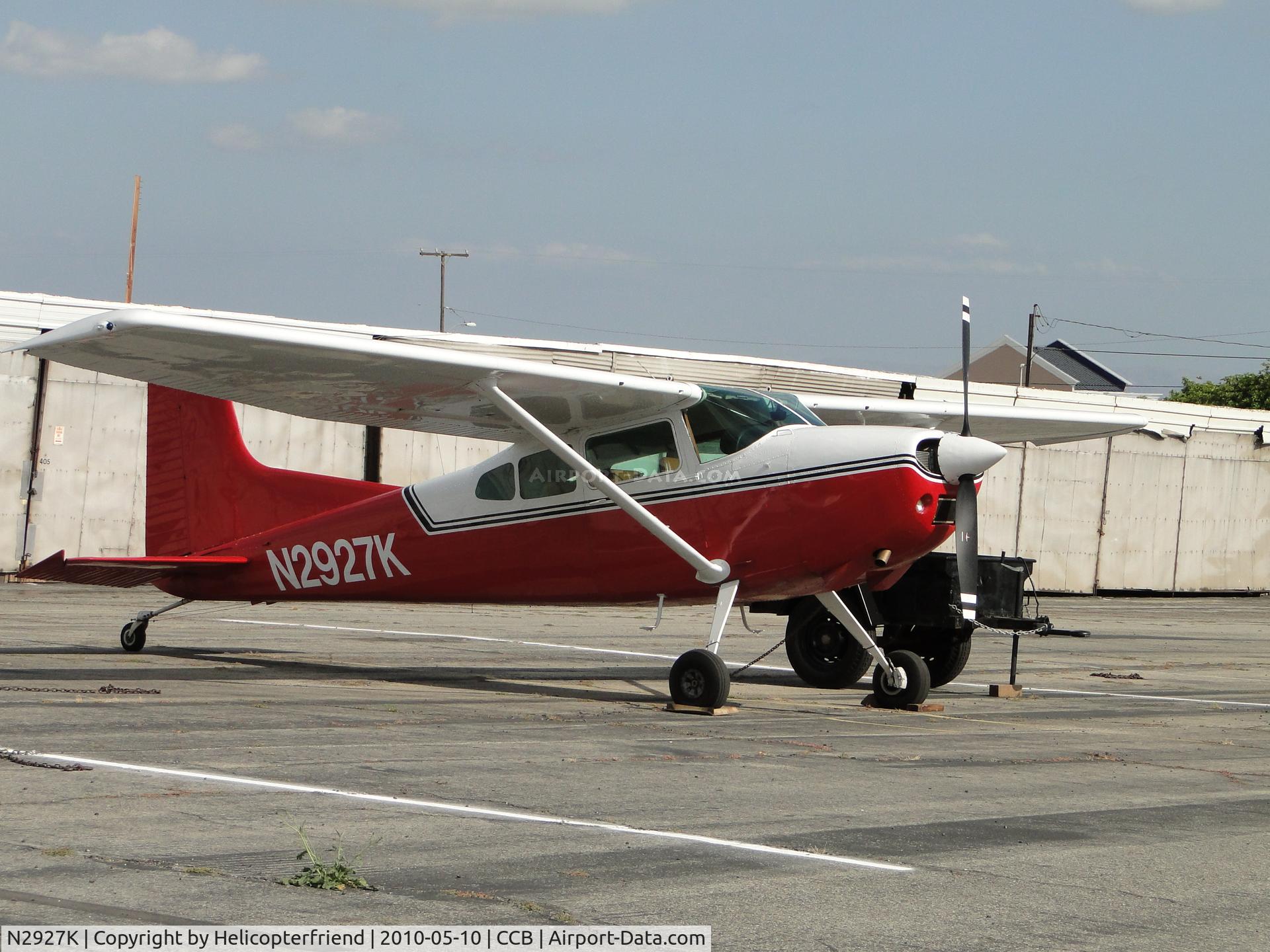 N2927K, 1979 Cessna 180K Skywagon C/N 18053132, Parked outside while cleaning out hanger