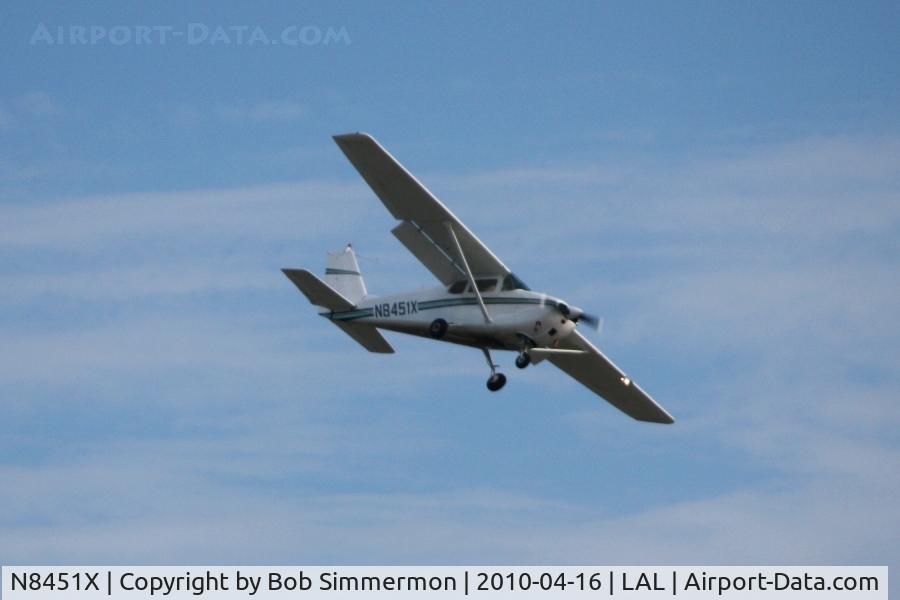 N8451X, 1961 Cessna 172C C/N 17248951, Arriving at Lakeland, FL during Sun N Fun 2010.