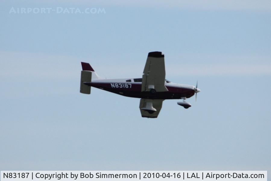 N83187, 1980 Piper PA-32-301 Saratoga C/N 32-8106028, Arriving at Lakeland, FL during Sun N Fun 2010.