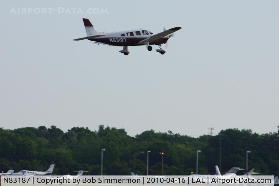 N83187, 1980 Piper PA-32-301 Saratoga C/N 32-8106028, Arriving at Lakeland, FL during Sun N Fun 2010.