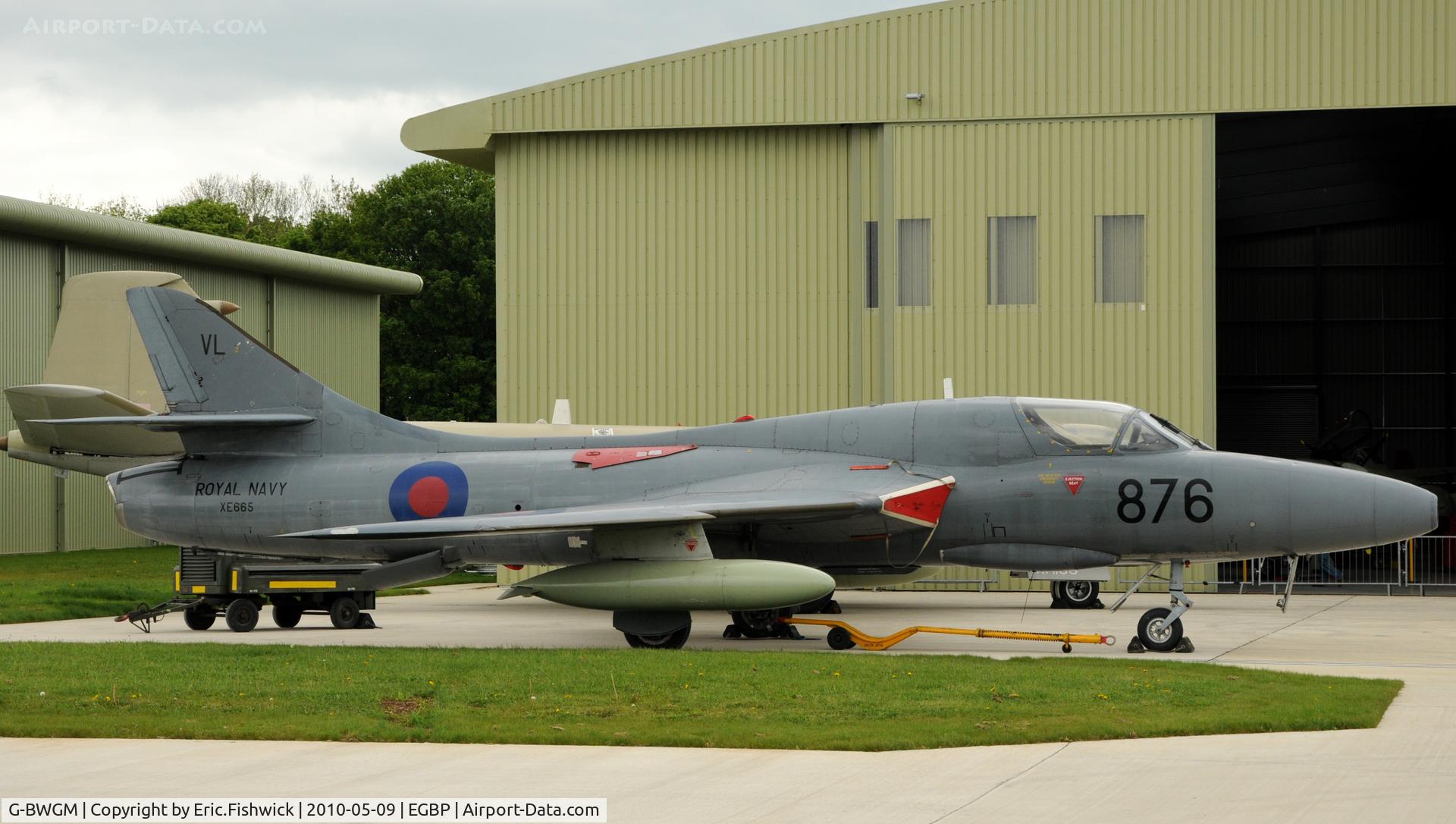 G-BWGM, 1955 Hawker Hunter T.8C C/N HABL-003008, XE665 at Kemble Airport (Great Vintage Flying Weekend - May 2010)