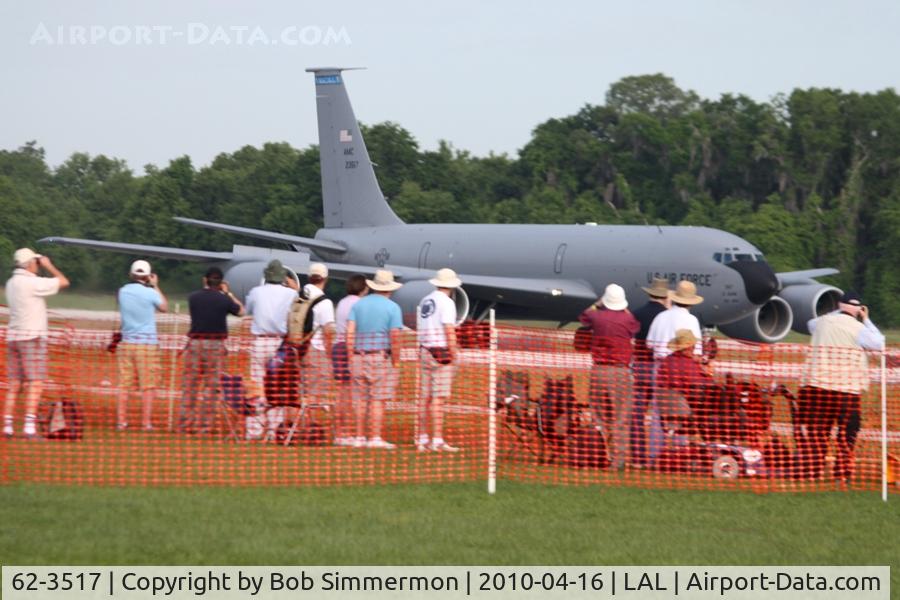 62-3517, 1962 Boeing KC-135R Stratotanker C/N 18500, Arriving at Lakeland, FL during Sun N Fun 2010.