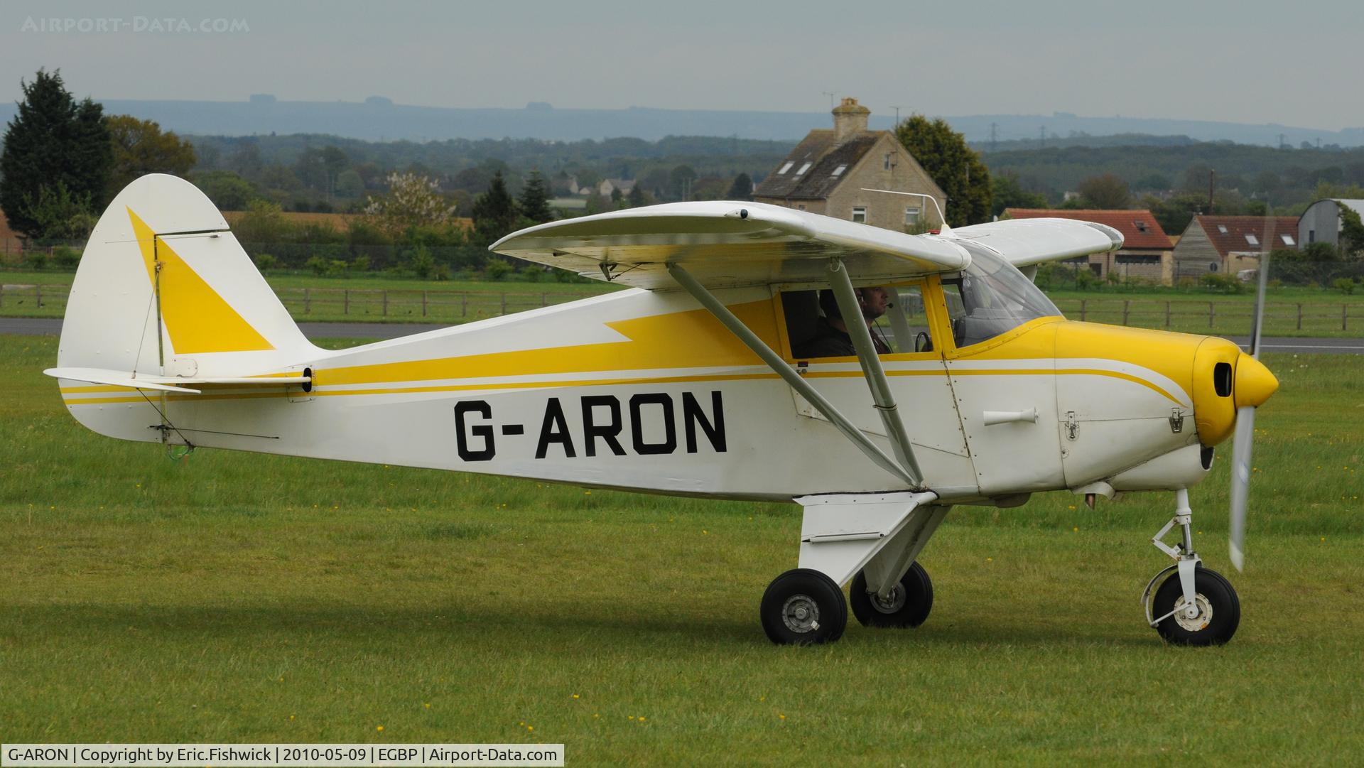 G-ARON, 1961 Piper PA-22-108 Colt Colt C/N 22-8822, 2. G-ARON  departing Kemble Airport (Great Vintage Flying Weekend)