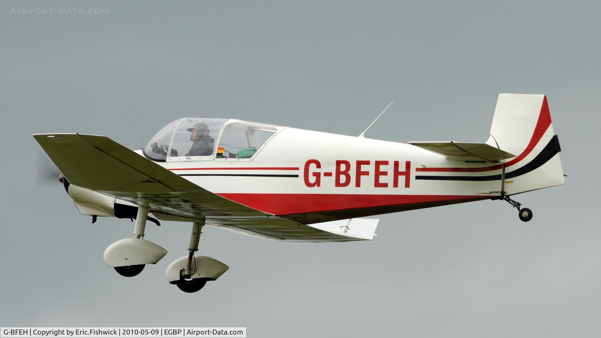 G-BFEH, 1958 Jodel D-117A Gran Tourisme C/N 828, 4. G-BFEH departing Kemble Airport (Great Vintage Flying Weekend)