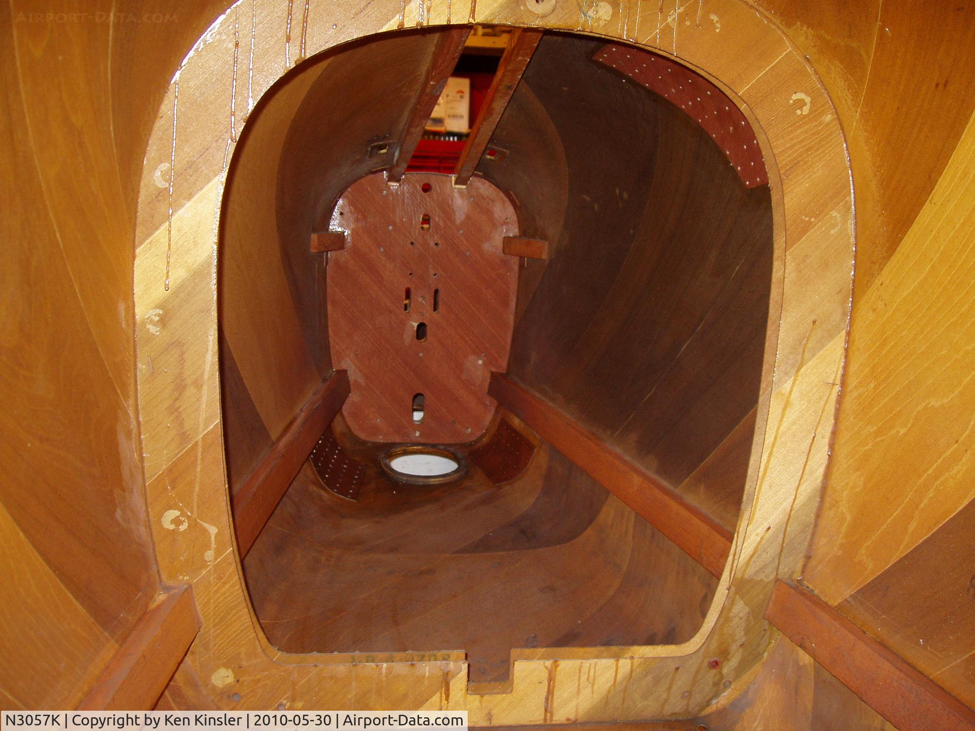 N3057K, 1946 Culver V C/N V-276, New fabricated bulkhead installed, view inside tailcone
