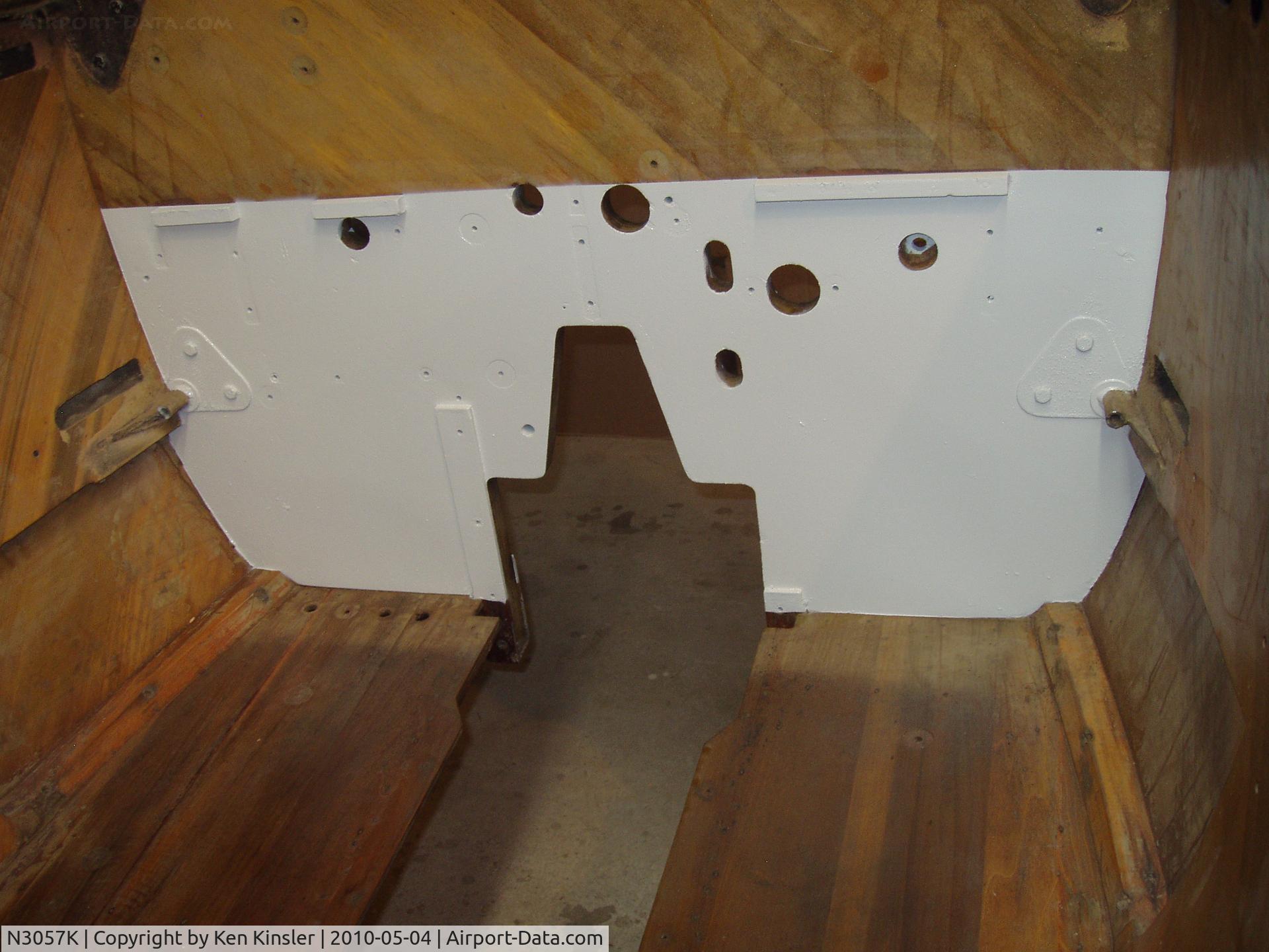 N3057K, 1946 Culver V C/N V-276, bottom half of fwd cockpit painted. Almost ready to reinstall rudder torque tubes