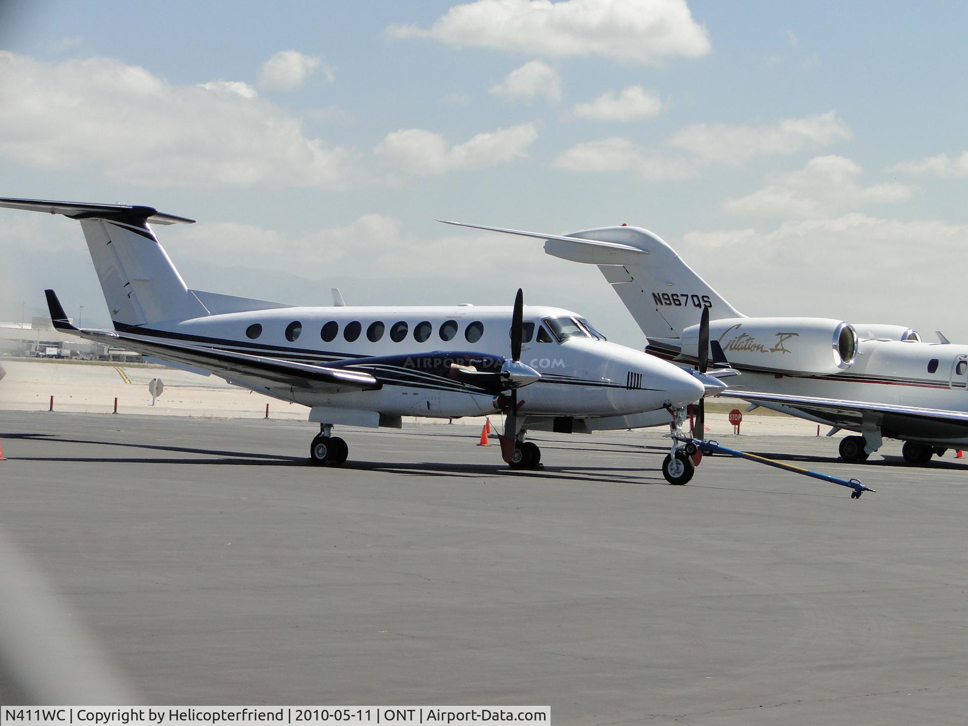 N411WC, 2007 Hawker Beechcraft 350 King Air (B300) C/N FL-571, Parked at Ontario