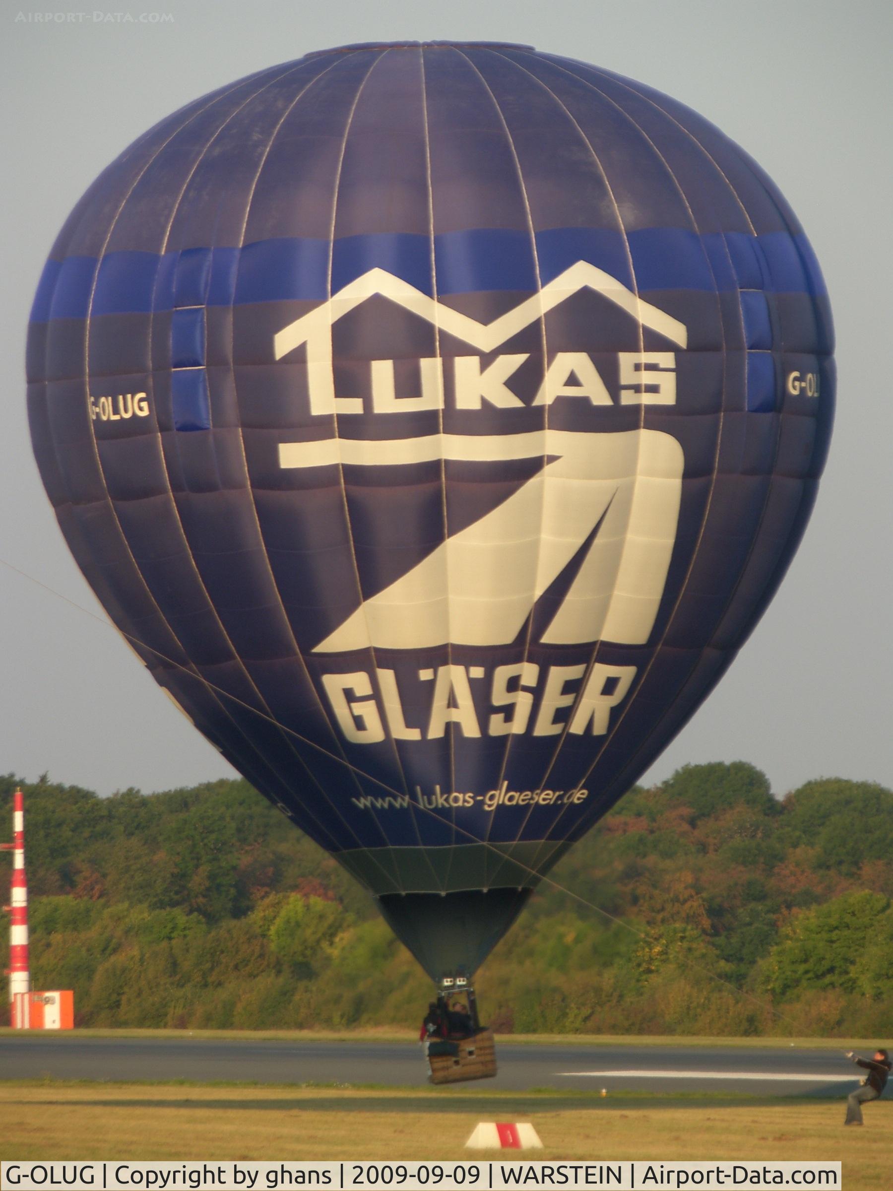 G-OLUG, 2007 Cameron Balloons Z-120 C/N 11039, Registered before as D-olug