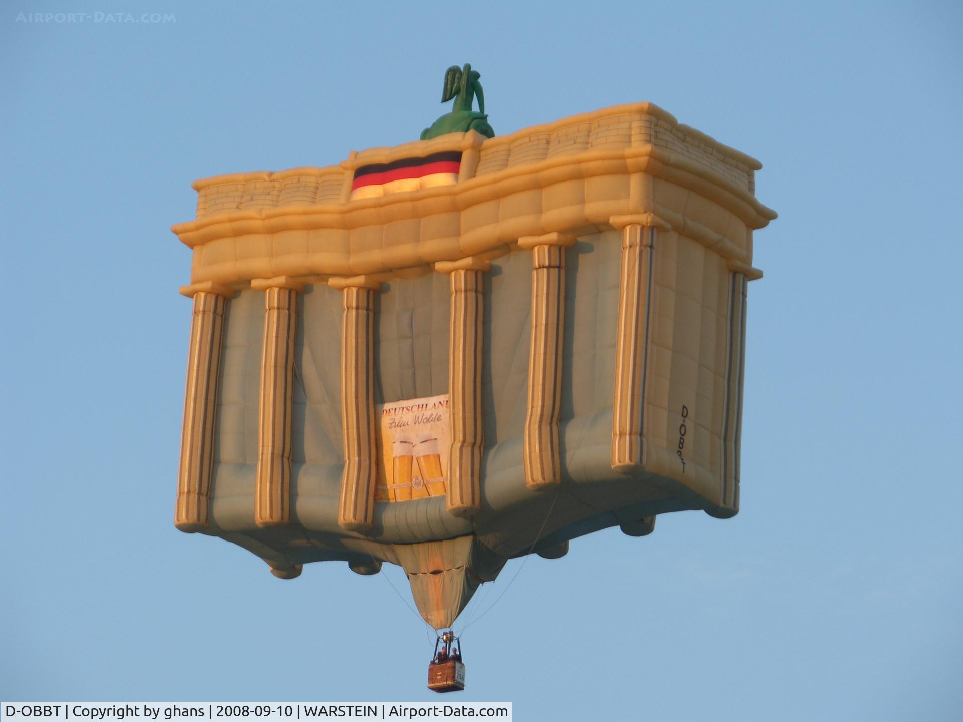 D-OBBT, 1992 Cameron Balloons Brandenburg Tor C/N 2742, Copy of the Brandenburg Tor at Berlin, Germany