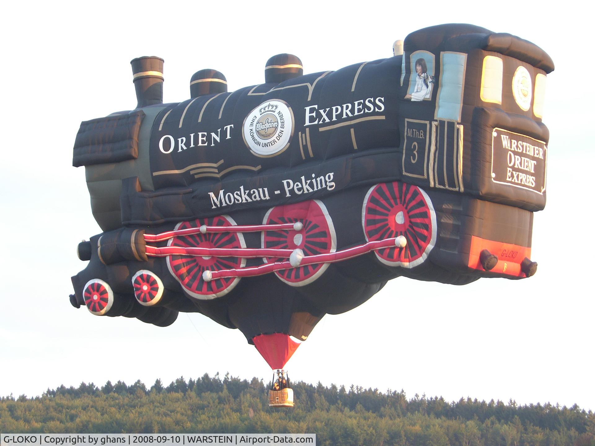 G-LOKO, 1996 Cameron Balloons Ltd CAMERON LOCO-105 C/N 3680, Flying Locomotive