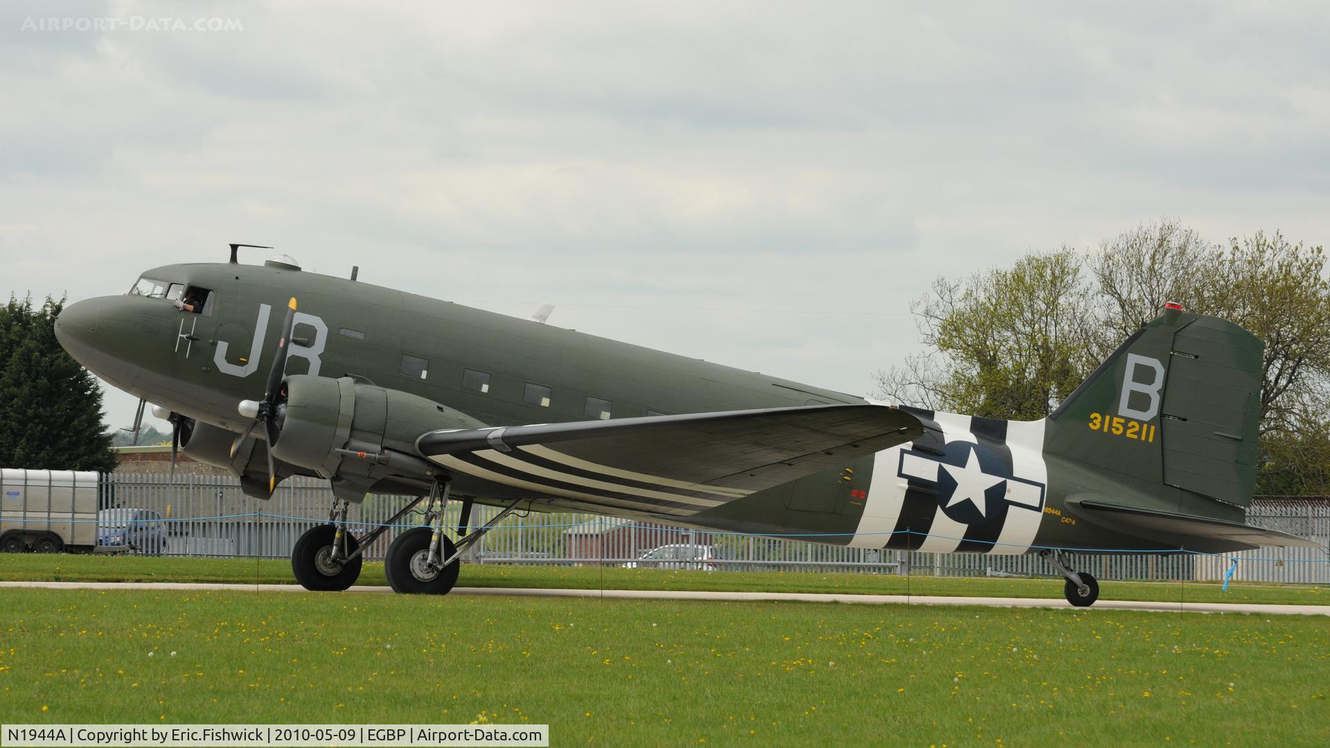 N1944A, 1944 Douglas DC3C-S1C3G (C-47A) C/N 19677, 1. N1944A after a spirited display at Kemble Airport (Great Vintage Flying Weekend)