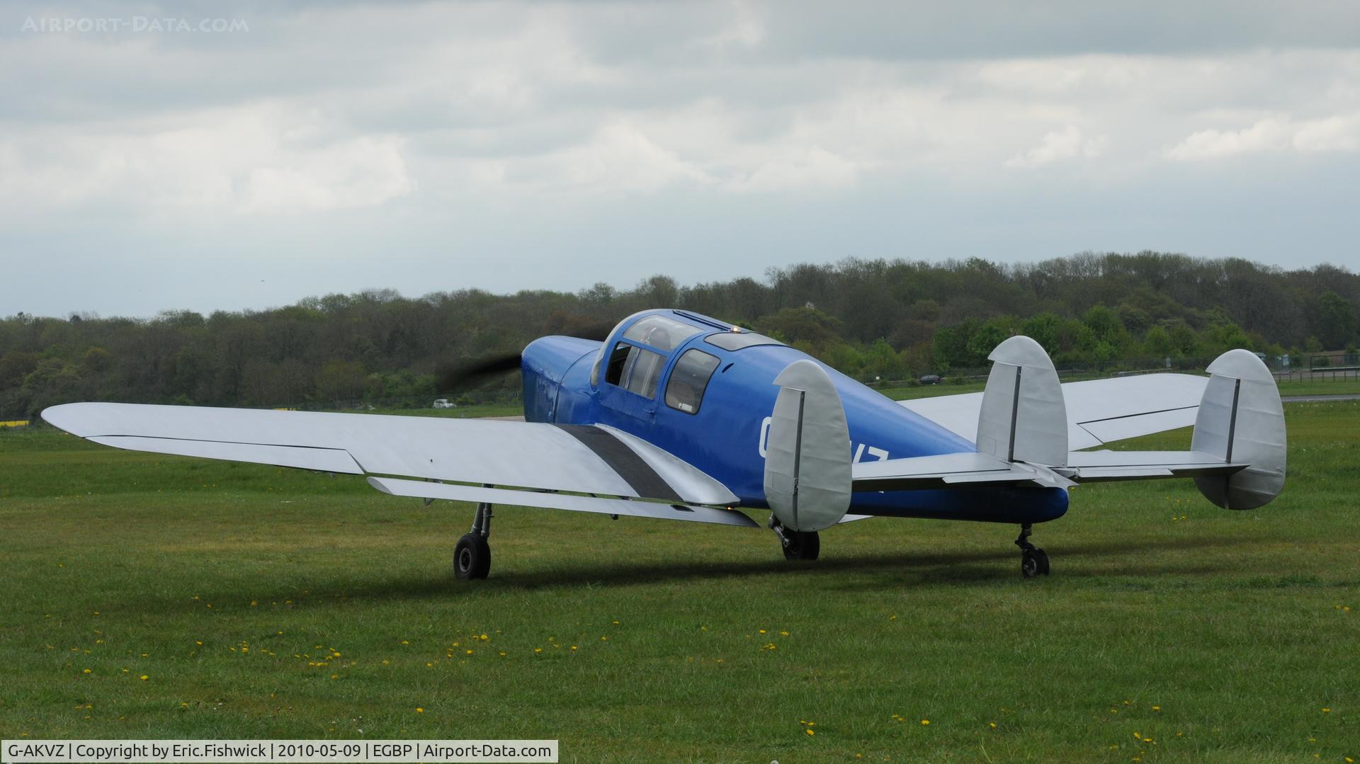 G-AKVZ, 1945 Miles M38 Messenger 4B C/N 6352, 1. G-AKVZ at Kemble Airport (Great Vintage Flying Weekend)