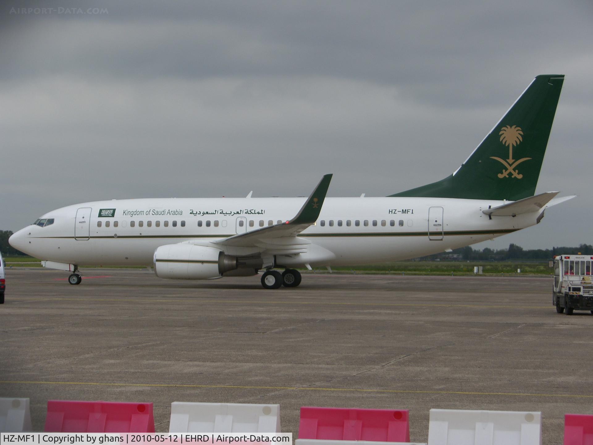 HZ-MF1, 2002 Boeing 737-7FG BBJ C/N 33405, Just arrived at Rotterdam