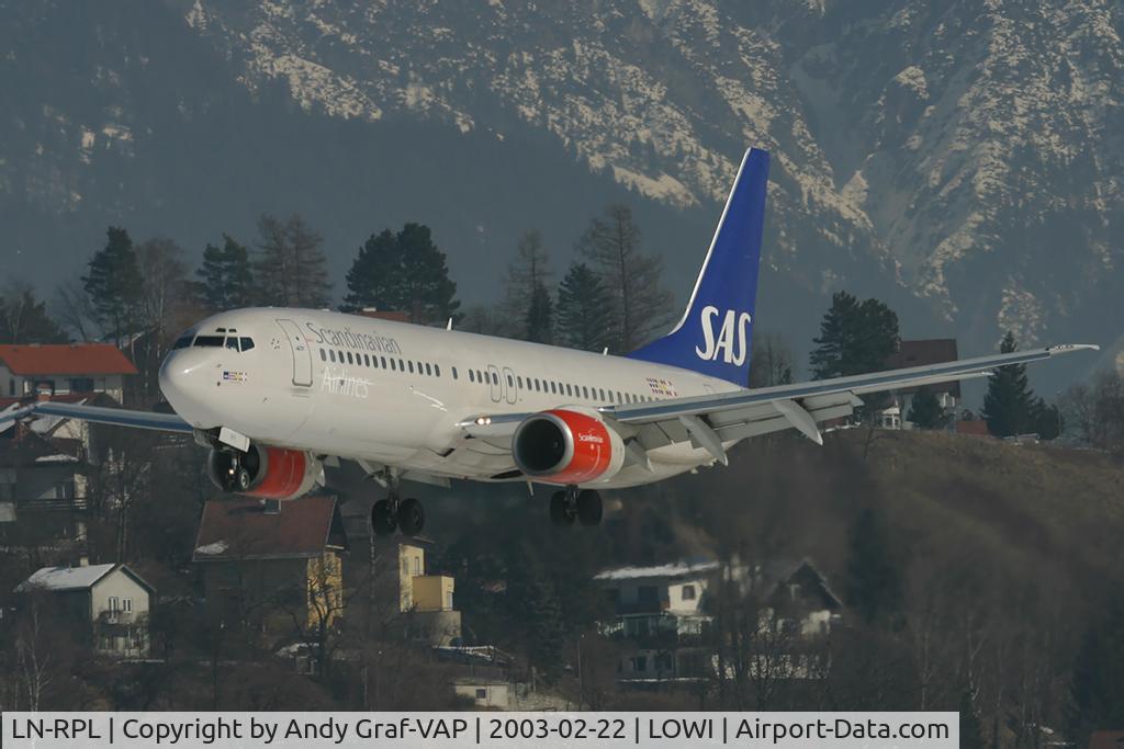 LN-RPL, 2000 Boeing 737-883 C/N 30469, Scandinavian Airlines 737-800