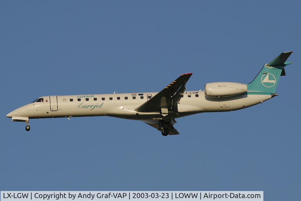 LX-LGW, 1999 Embraer EMB-145LU (ERJ-145LU) C/N 145135, Luxair EMB145