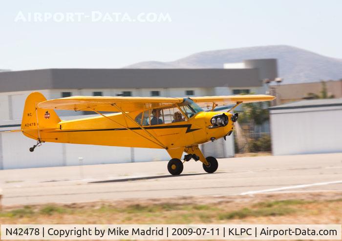 N42478, 1945 Piper J3C-65 Cub C/N 14747, West Coast Cub Fly-in 2009 Lompoc