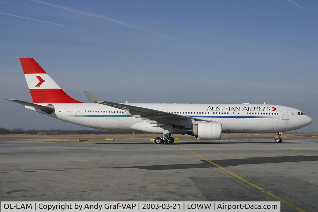 OE-LAM, 1998 Airbus A330-223 C/N 223, Austrian Airlines A330-200
