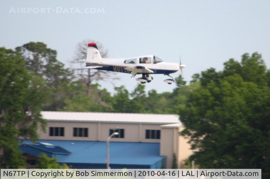 N67TP, 1974 Grumman American AA-5 Traveler C/N AA5-0672, Arriving at Lakeland, FL during Sun N Fun 2010.