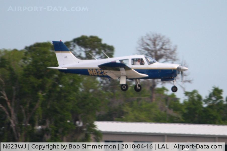 N623WJ, 1974 Piper PA-28R-200 C/N 28R-7435109, Arriving at Lakeland, FL during Sun N Fun 2010.