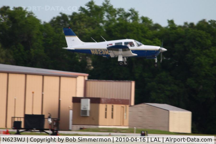 N623WJ, 1974 Piper PA-28R-200 C/N 28R-7435109, Arriving at Lakeland, FL during Sun N Fun 2010.
