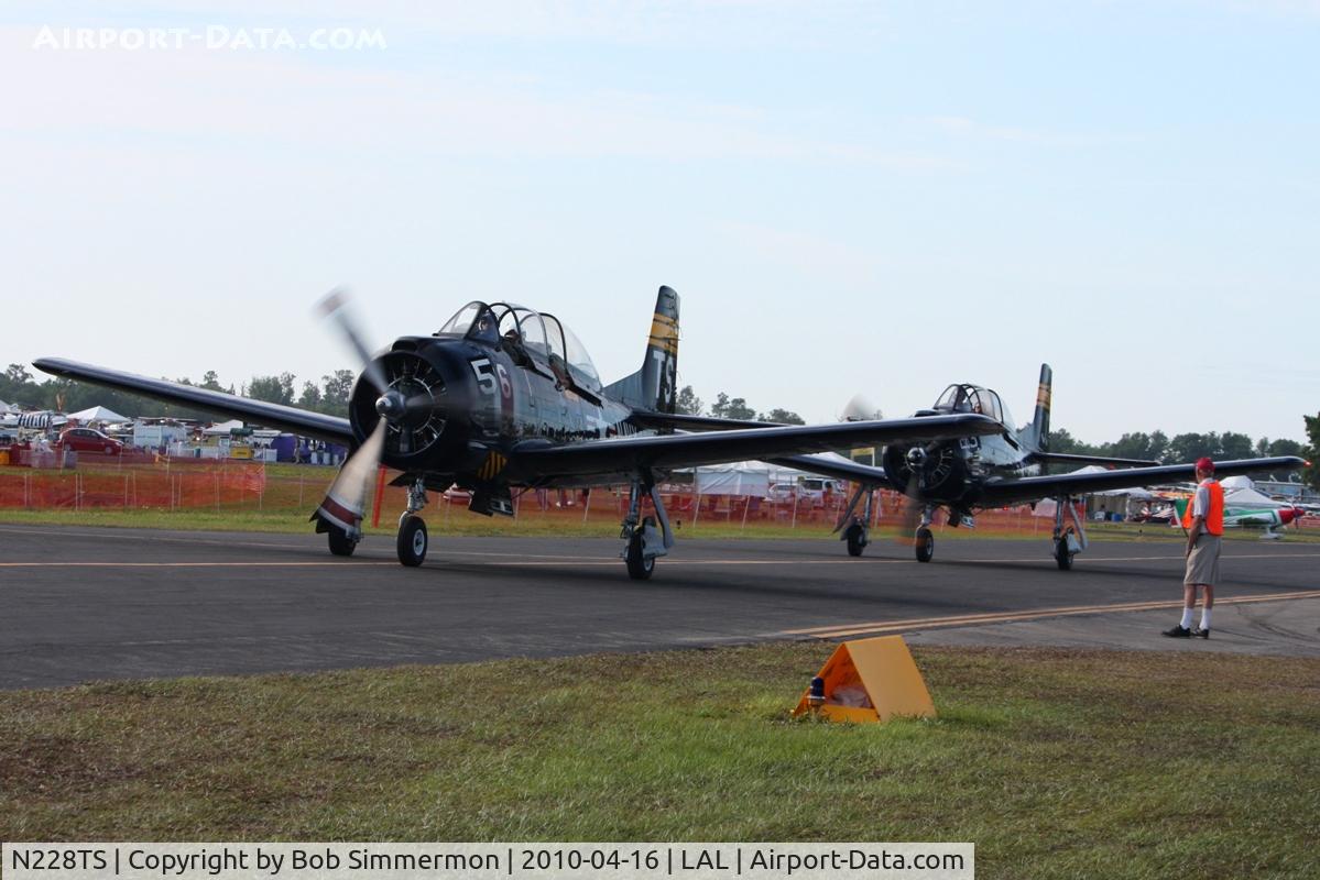 N228TS, 1954 North American T-28D Trojan C/N 200-422, Sun N Fun 2010 (N828JC behind)