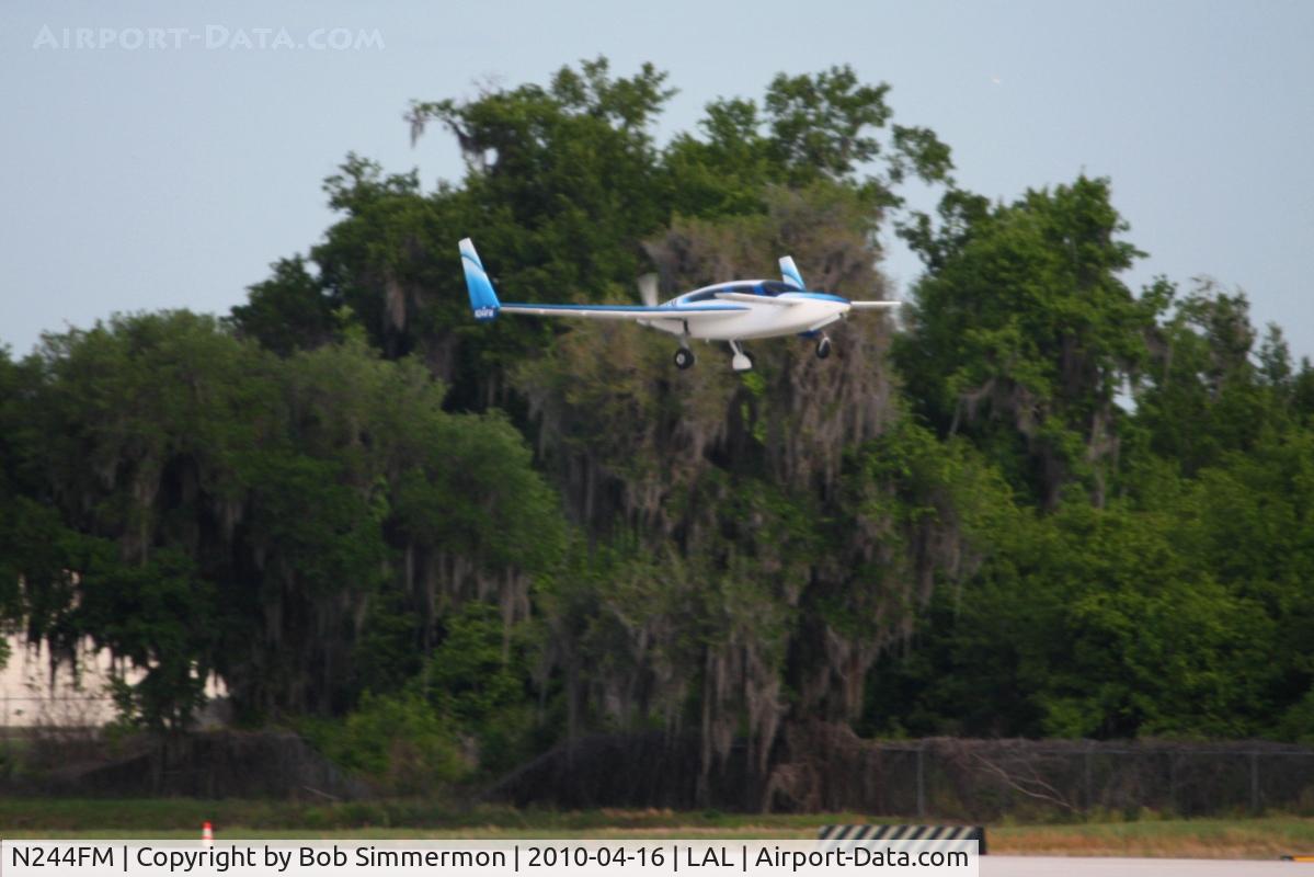 N244FM, Velocity Velocity XL RG C/N 3RX072, Arriving at Lakeland, FL during Sun N Fun 2010.