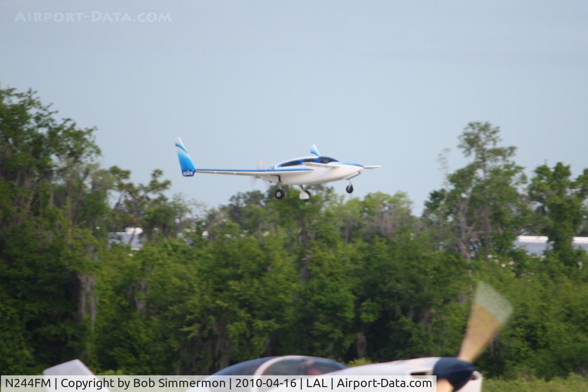 N244FM, Velocity Velocity XL RG C/N 3RX072, Arriving at Lakeland, FL during Sun N Fun 2010.