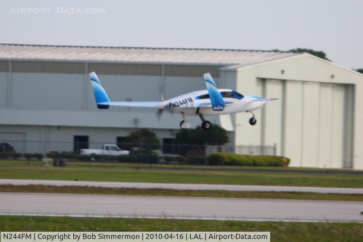N244FM, Velocity Velocity XL RG C/N 3RX072, Arriving at Lakeland, FL during Sun N Fun 2010.