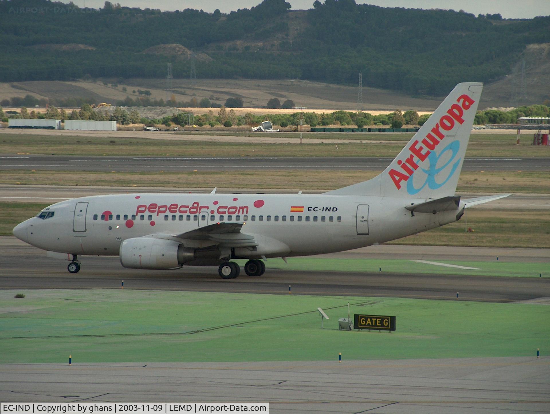 EC-IND, 1999 Boeing 737-683 C/N 28305, Pepecar