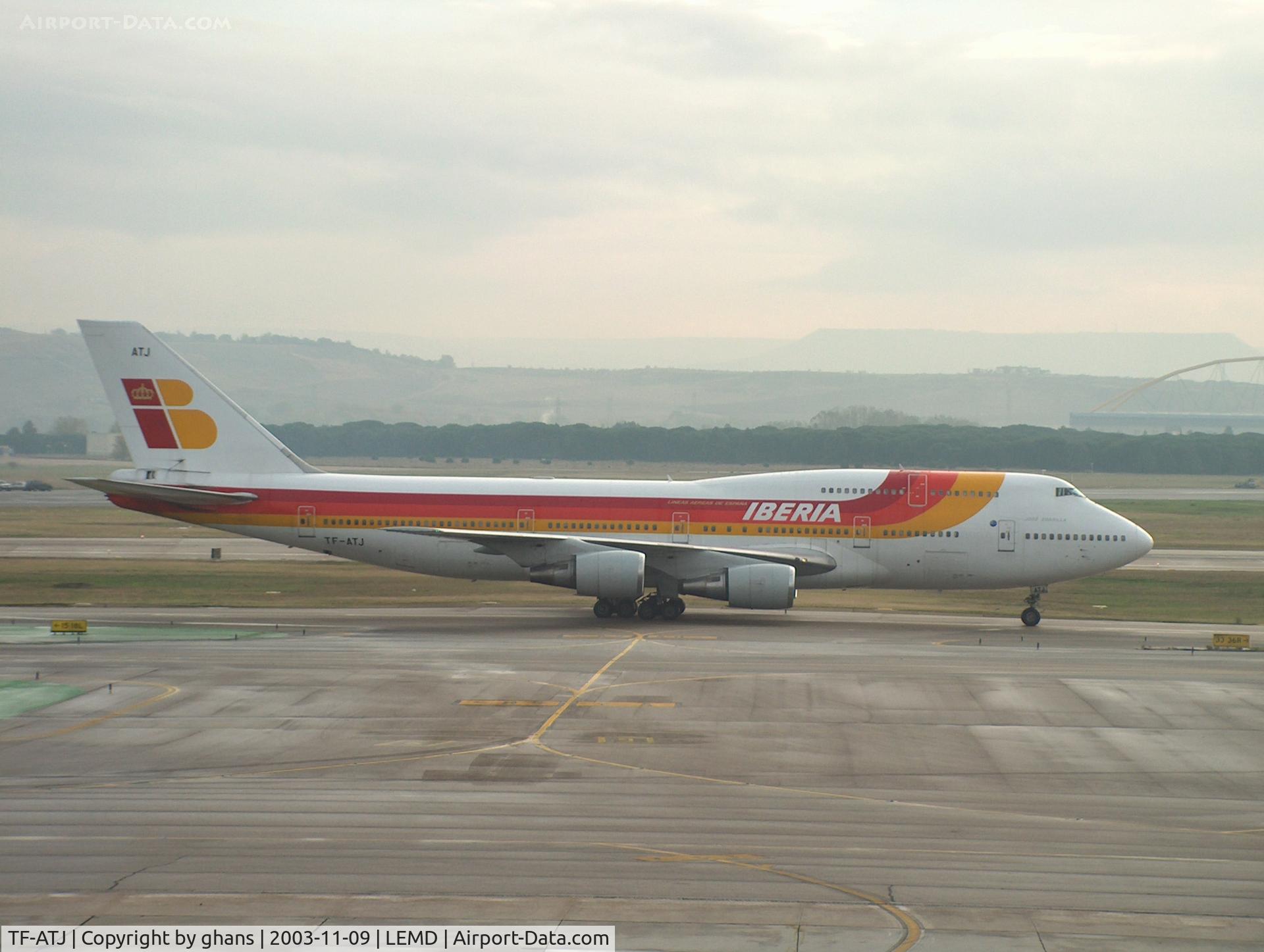 TF-ATJ, Boeing 747-341 C/N 24108, Flying in Iberia colors