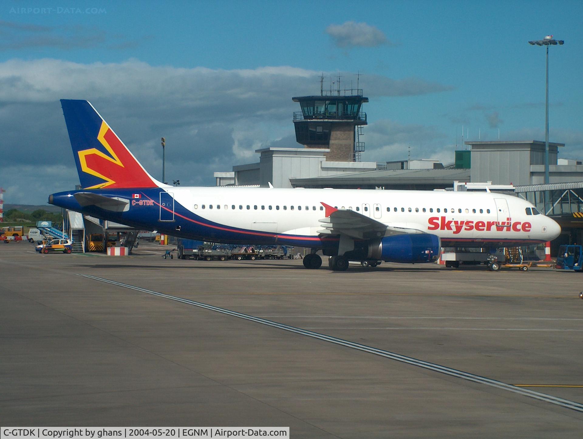 C-GTDK, 1992 Airbus A320-231 C/N 338, Parked next to our plane at Bradford