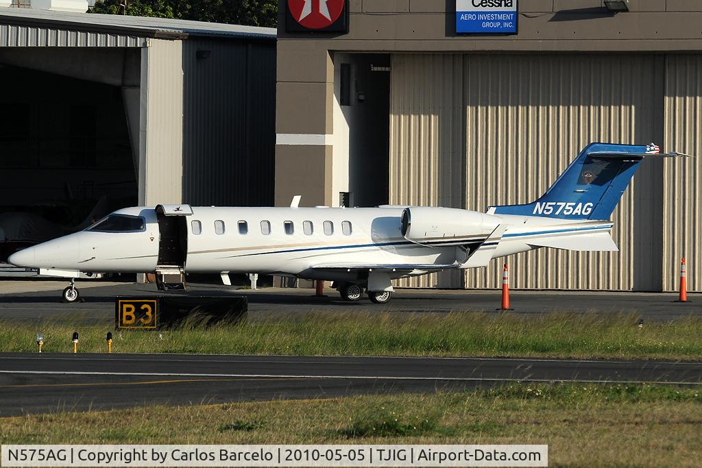 N575AG, 2006 Learjet 45 C/N 312, Alpha Gulf waiting for passengers at Million Air FBO.