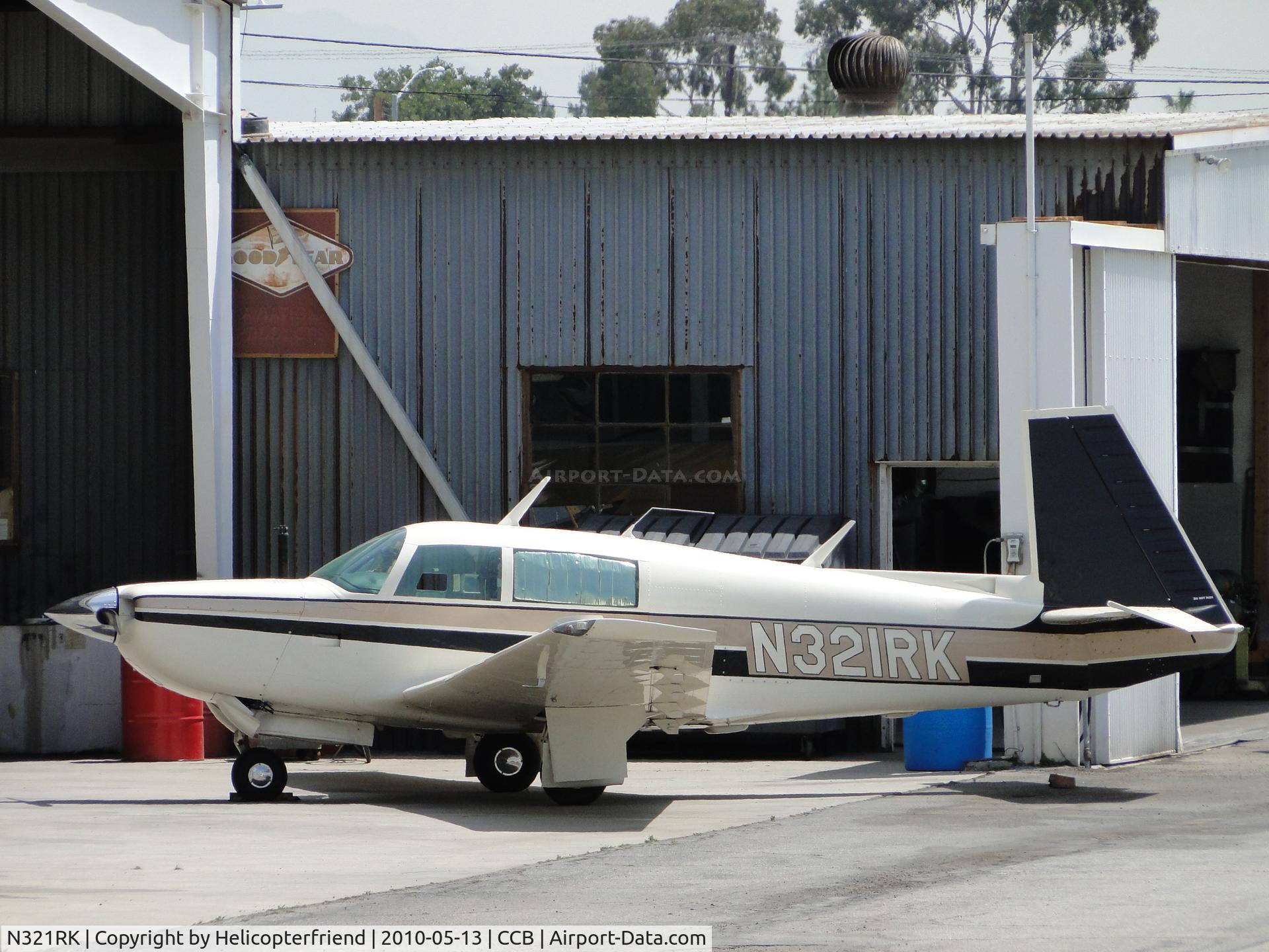 N321RK, 1979 Mooney M20K C/N 25-0108, Parked at Foothill Aircraft bldg