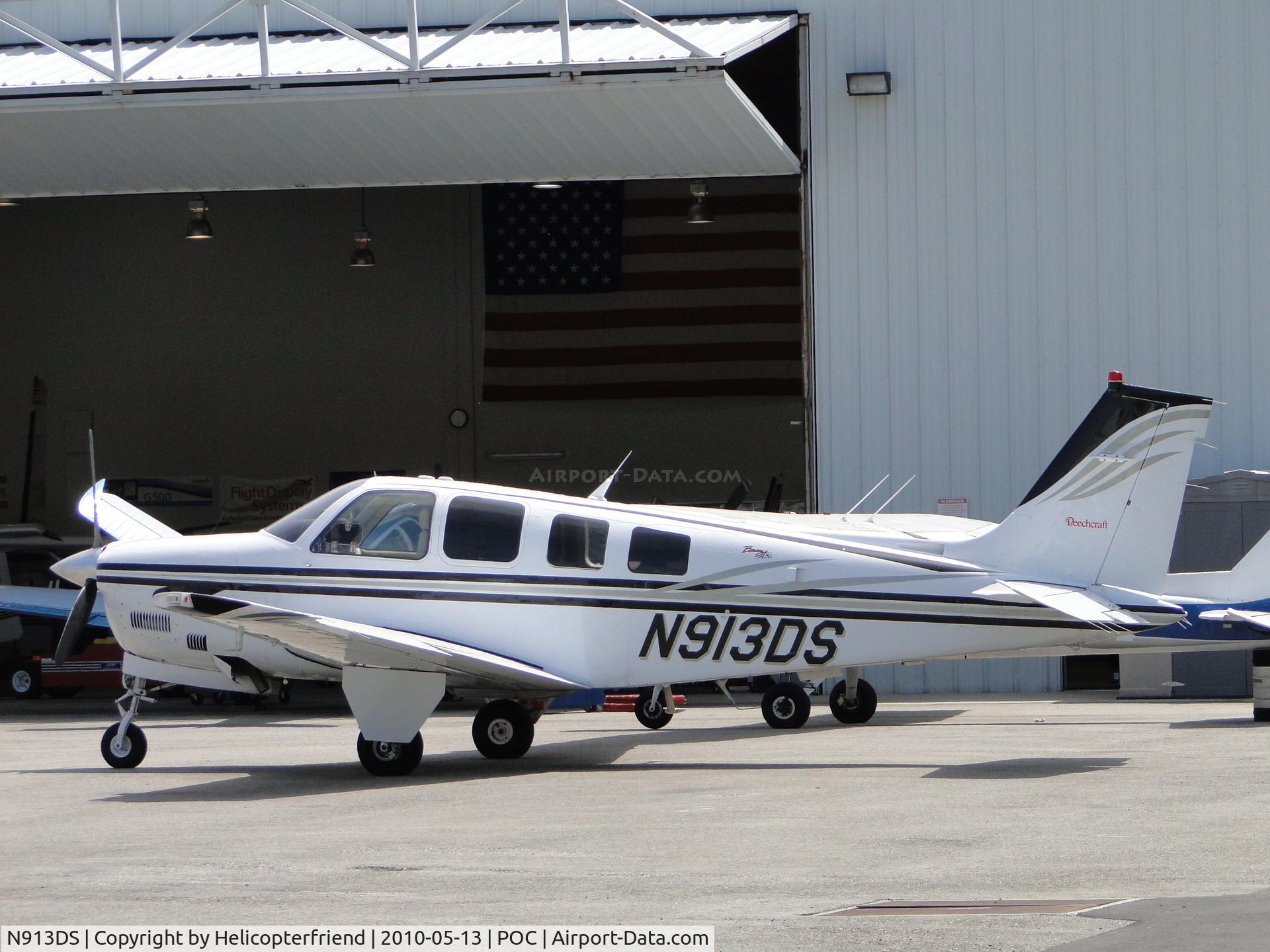 N913DS, Raytheon Aircraft Company A36 Bonanza C/N E-3523, Parked at Howard Aviation