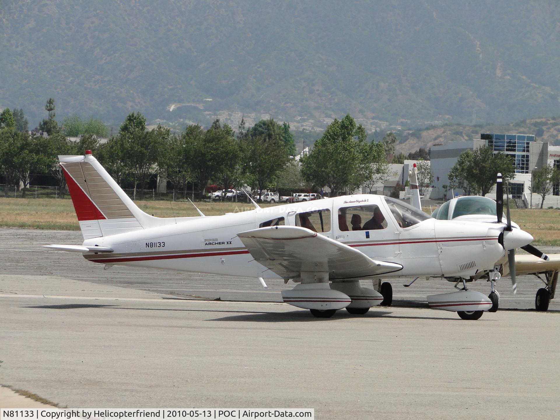 N81133, 1979 Piper PA-28-181 C/N 28-8090133, Parked with engine running at Howard Aviation