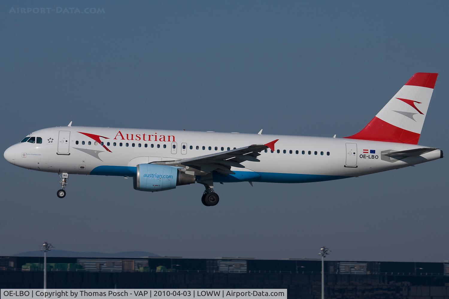 OE-LBO, 1998 Airbus A320-214 C/N 776, Austrian Airlines