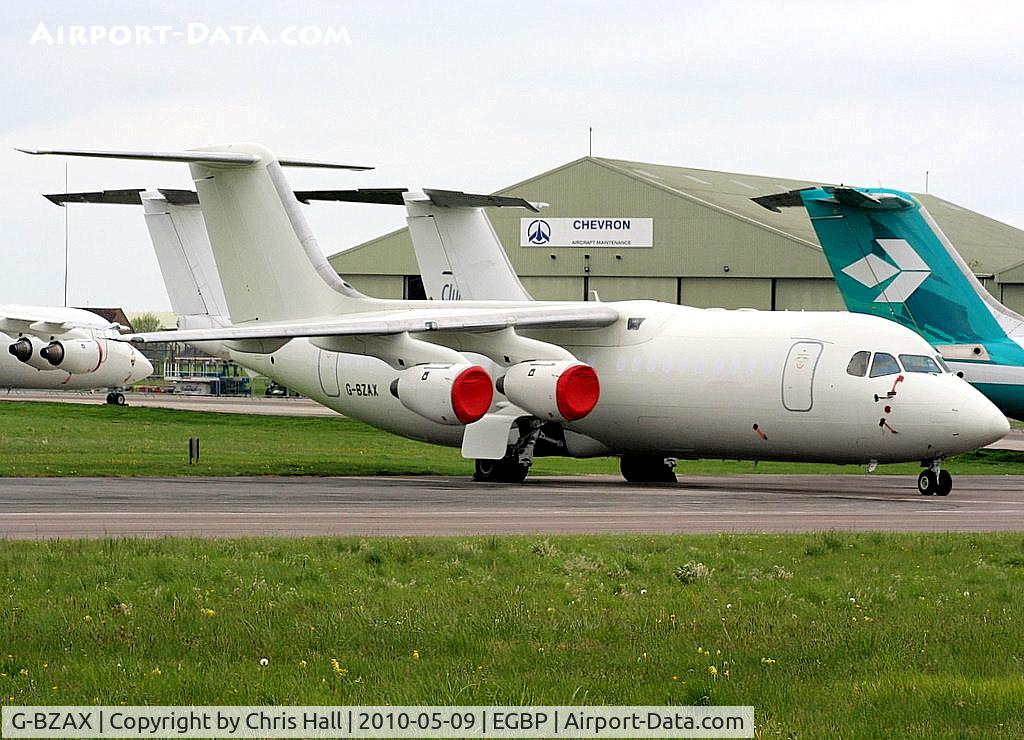 G-BZAX, 1999 British Aerospace Avro 146-RJ100 C/N E3356, in storage at Kemble