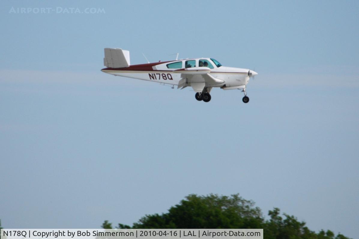 N178Q, 1964 Beech S35 Bonanza C/N D-7560, Arriving at Lakeland, FL during Sun N Fun 2010.